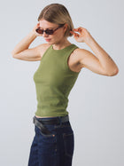 Ribbed Racer Top