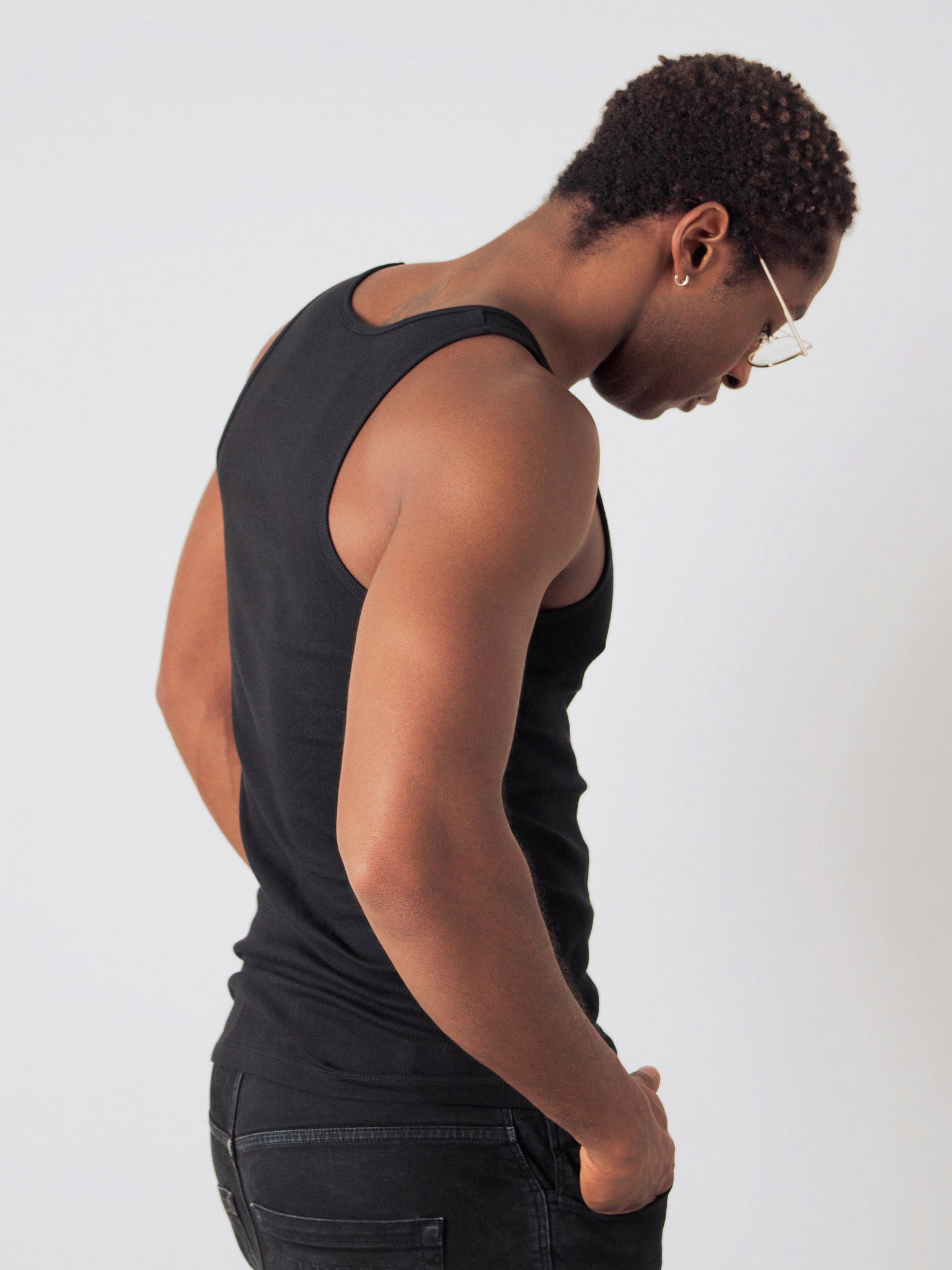 Geribbelde Tank Top