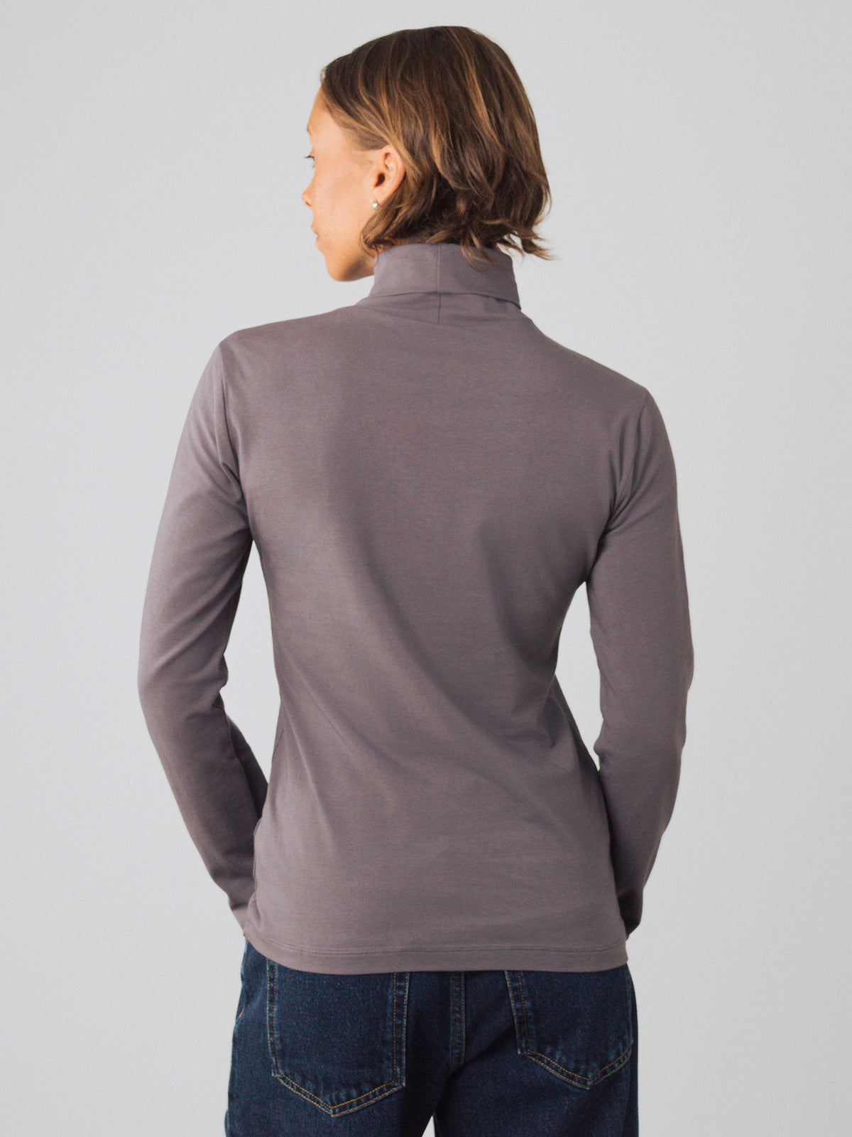 Jersey-Rollkragenpullover