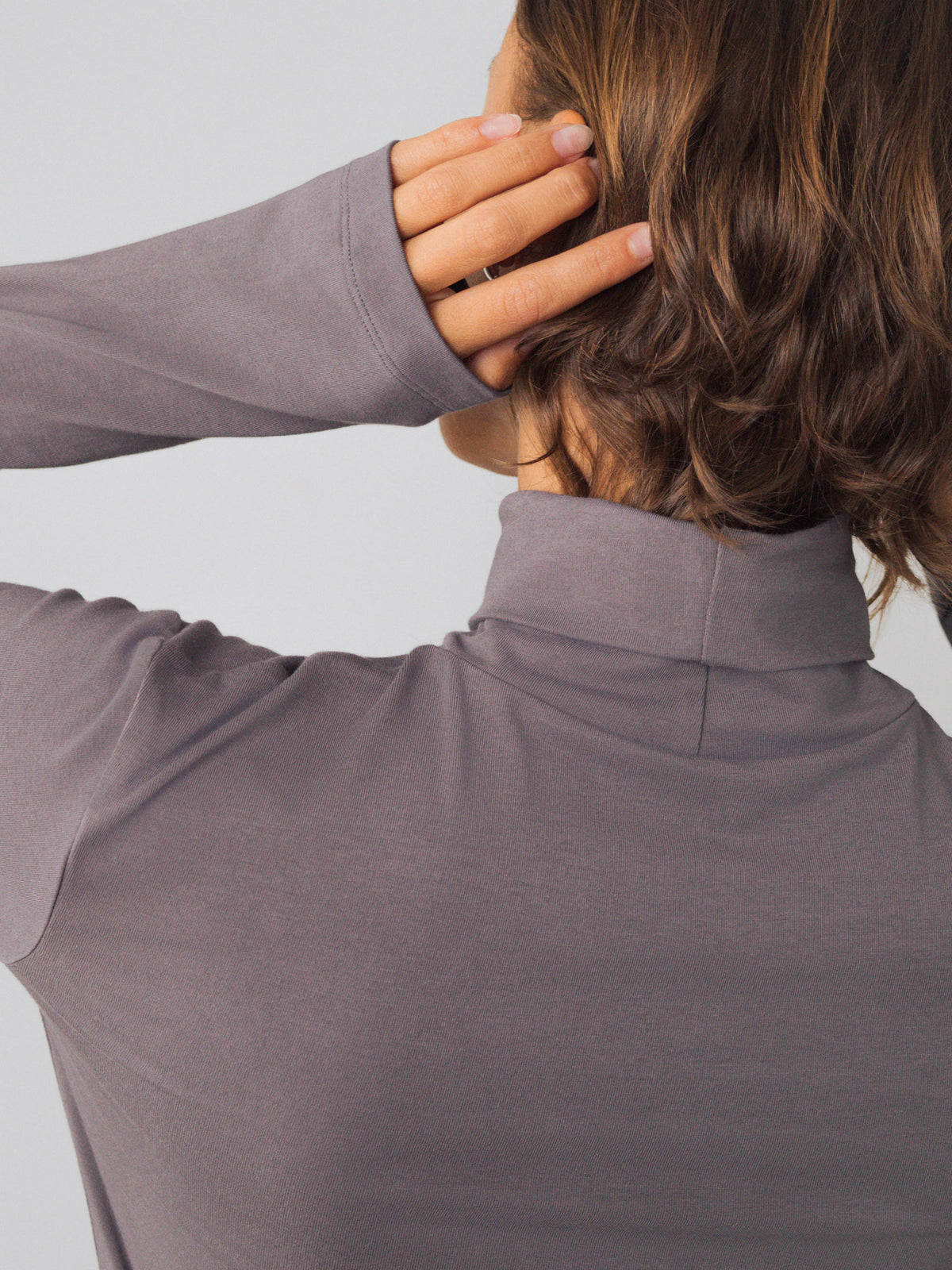 Jersey-Rollkragenpullover