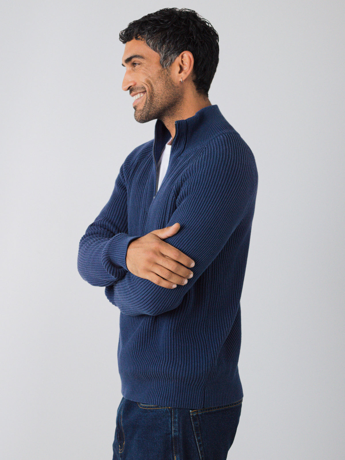 Maglione mezza zip