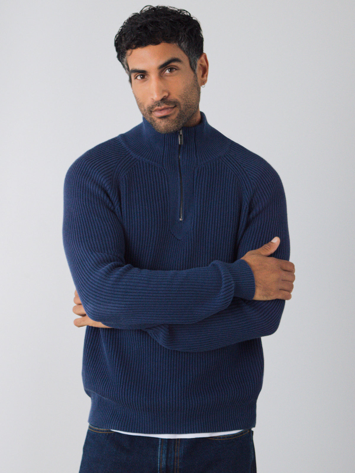 Maglione mezza zip