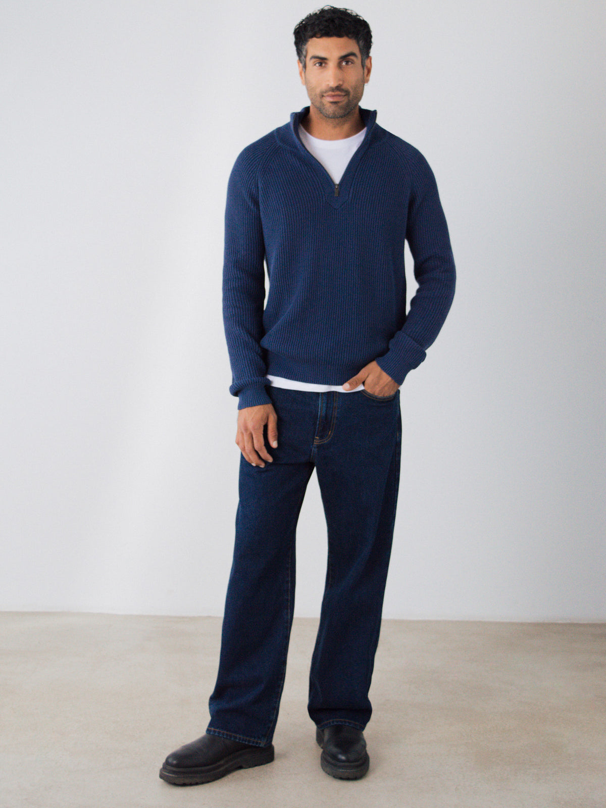 Maglione mezza zip