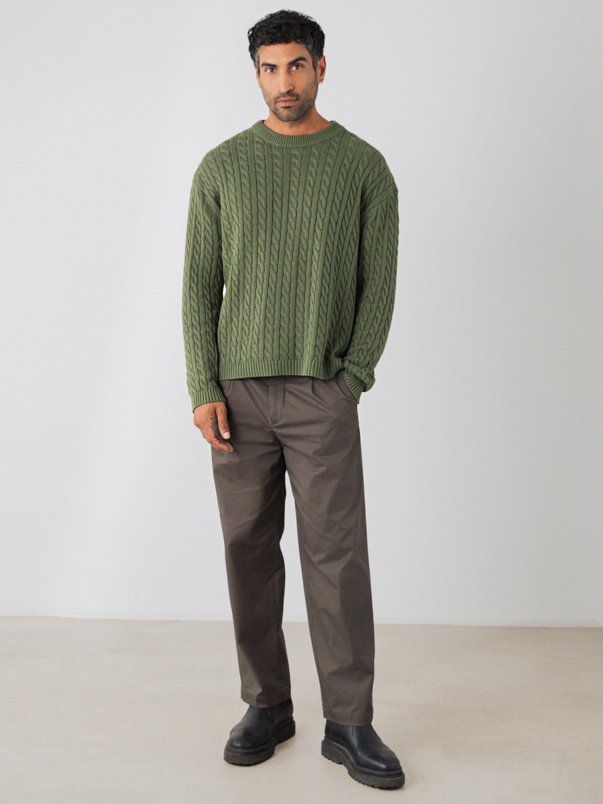 Zopfstrickpullover