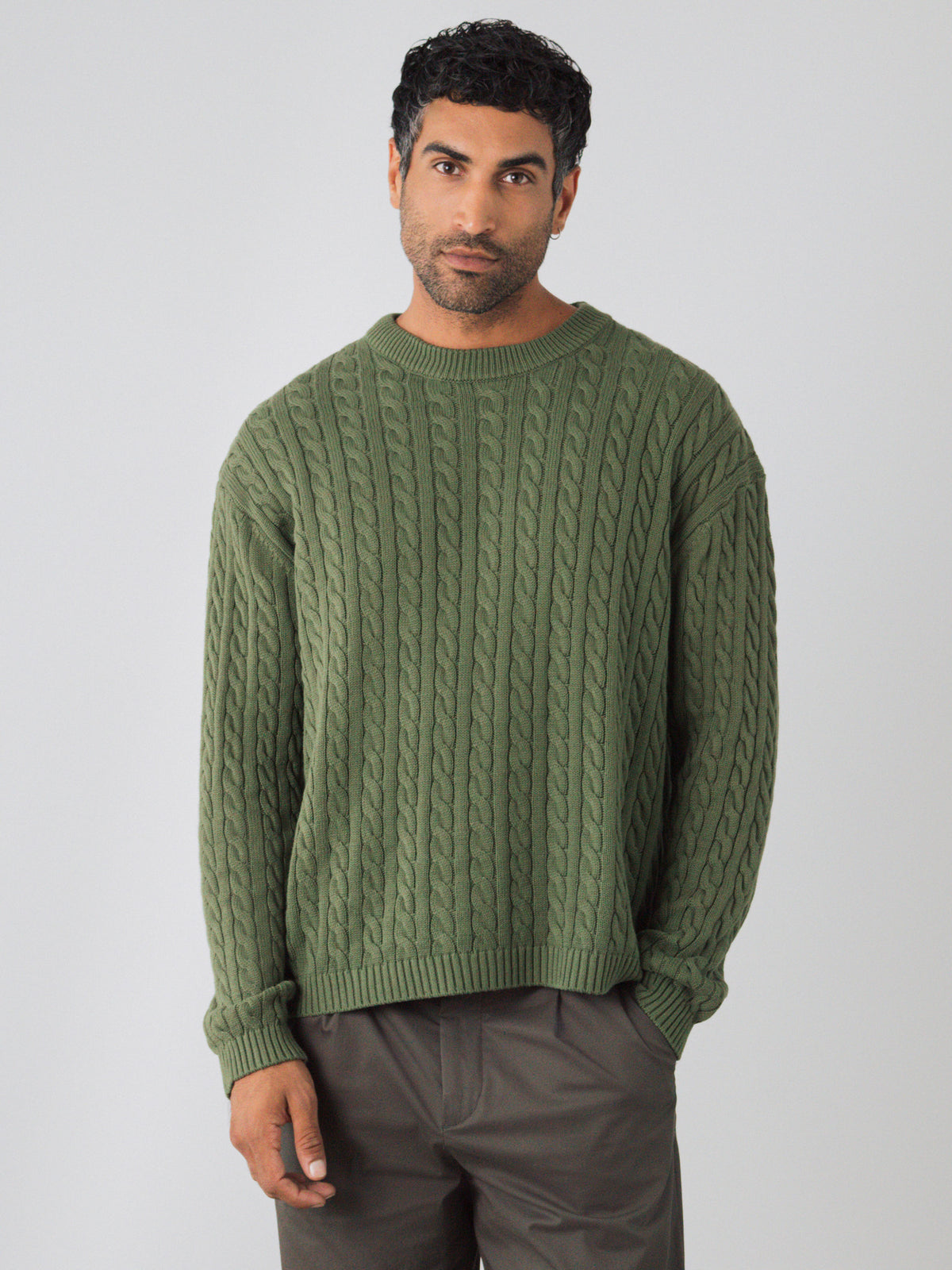 Zopfstrickpullover