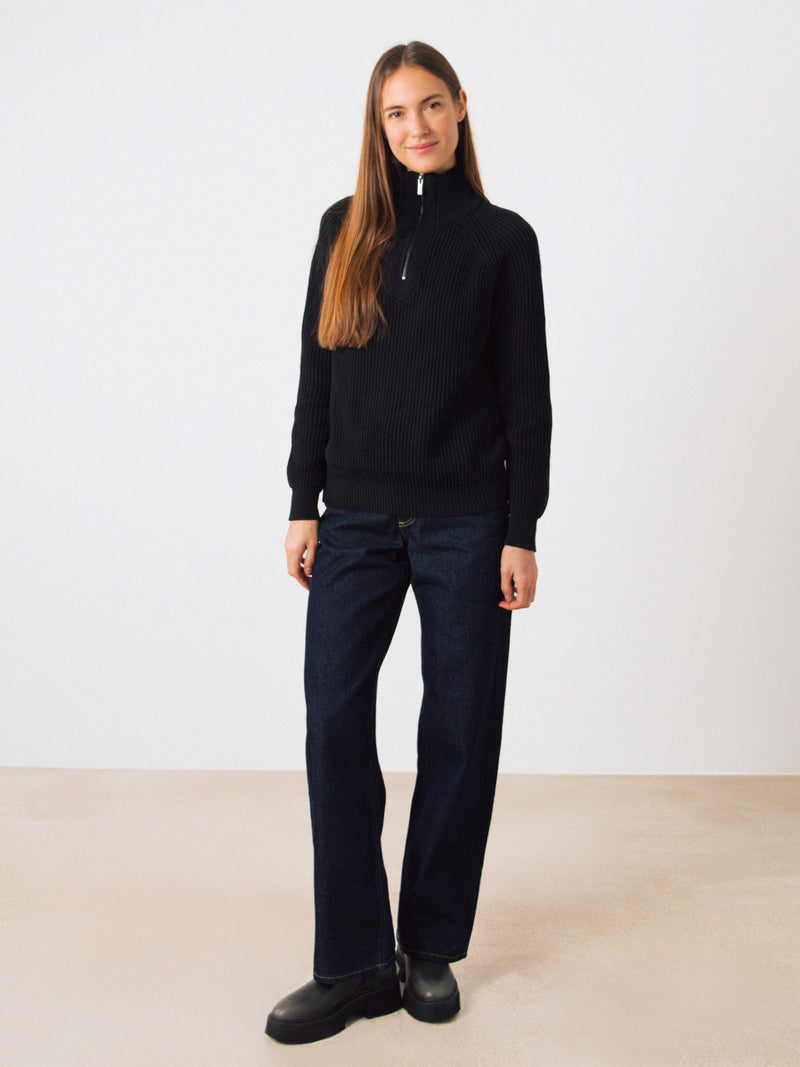 Half-Zip Knit Frauen