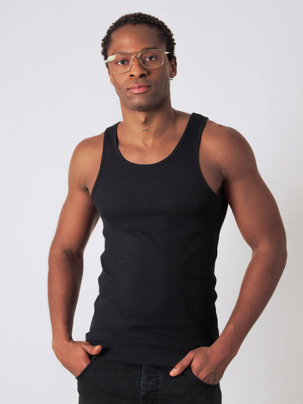 Geripptes Tanktop 2er-Pack