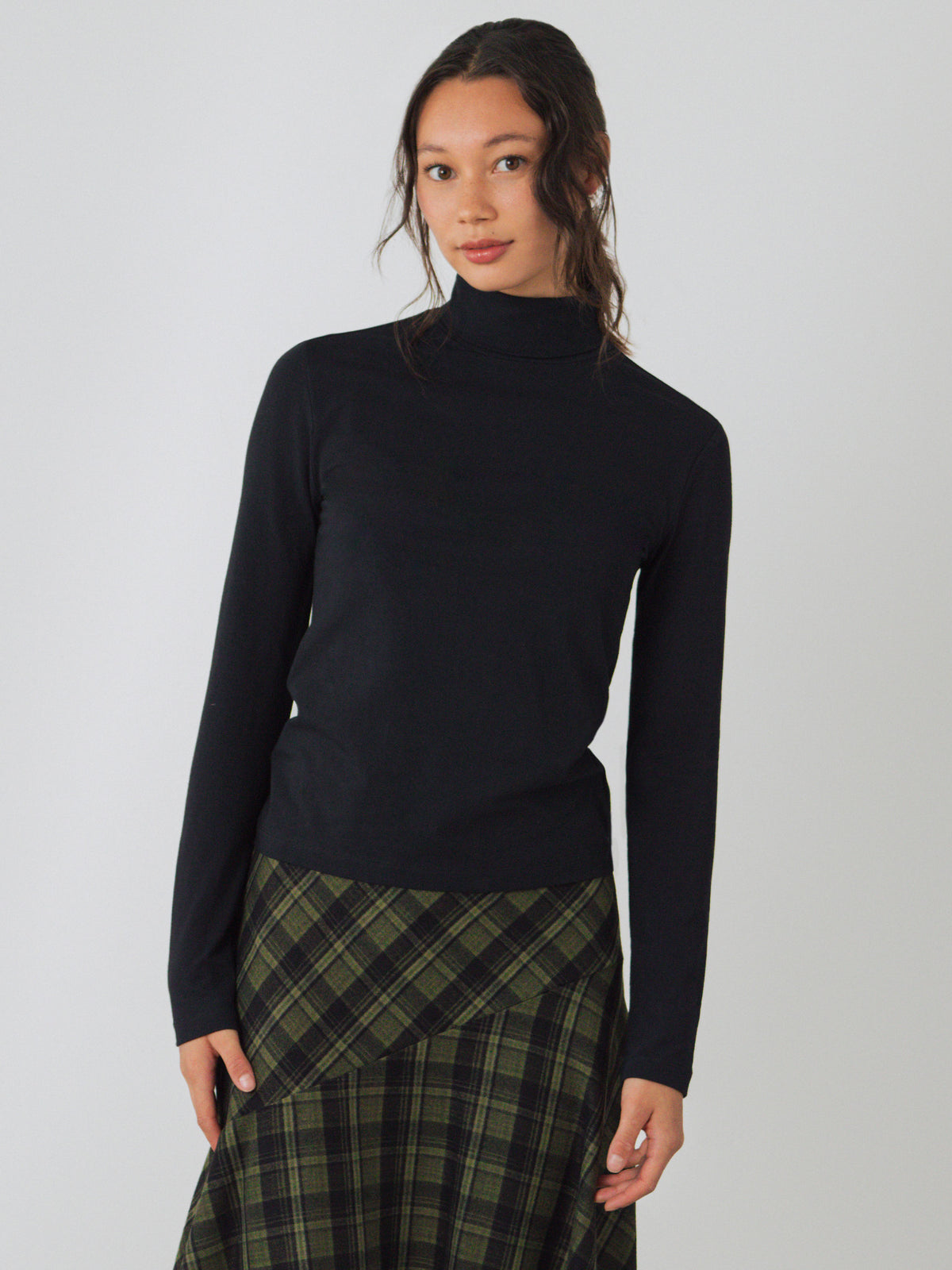 Jersey-Rollkragenpullover