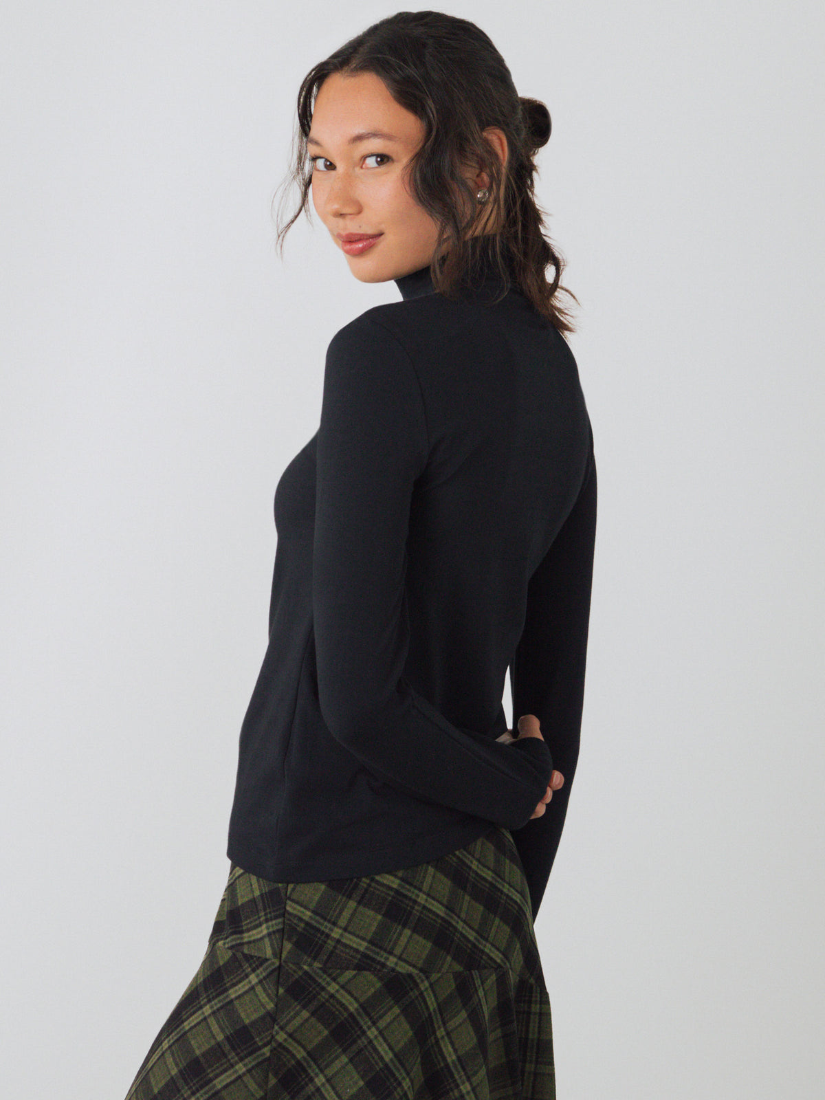 Jersey-Rollkragenpullover