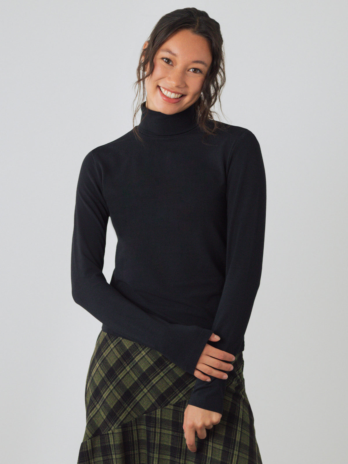 Jersey-Rollkragenpullover
