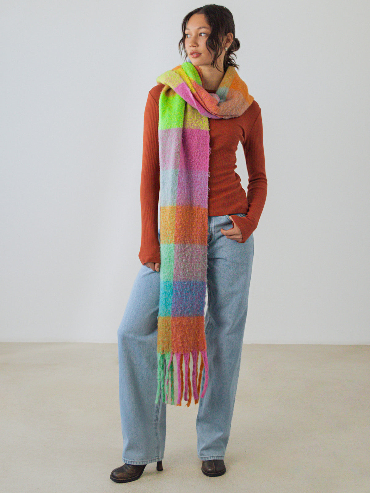 Geripptes Langarm Shirt