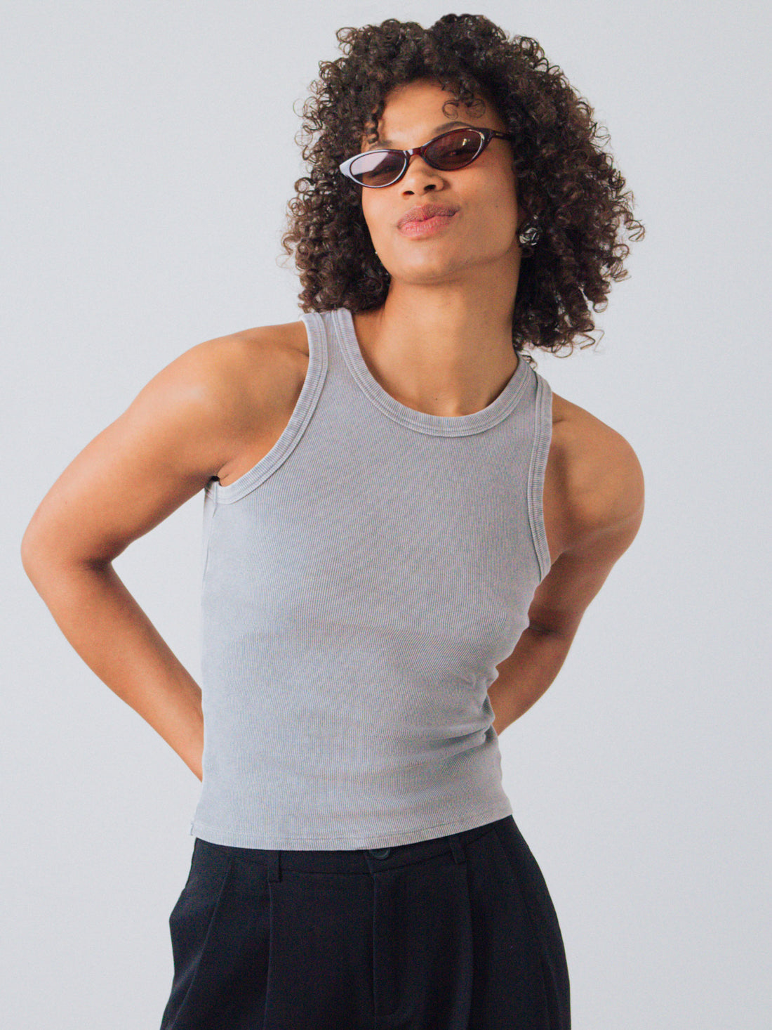 Ribbed Racer Top