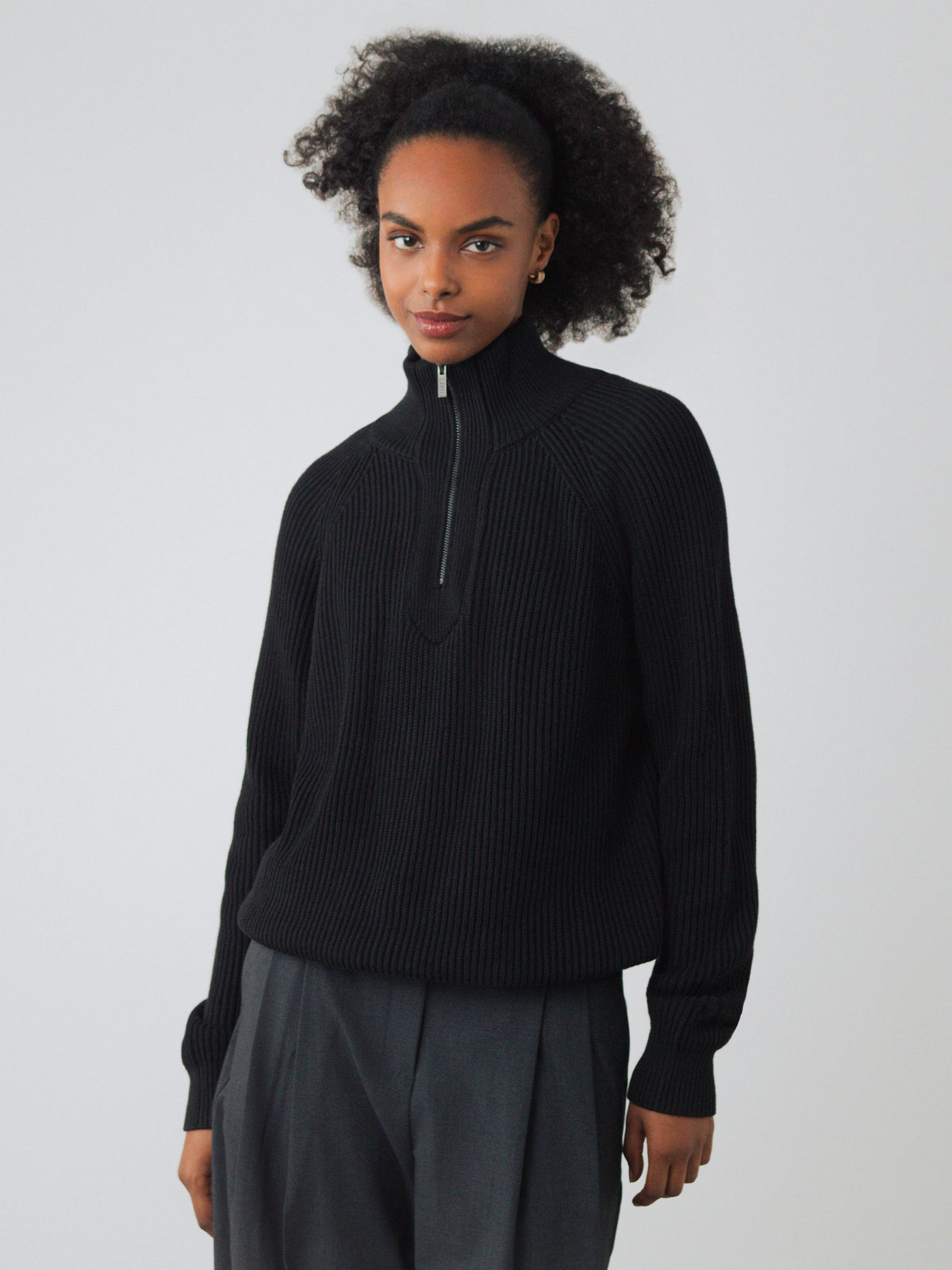Magliione mezza zip donna