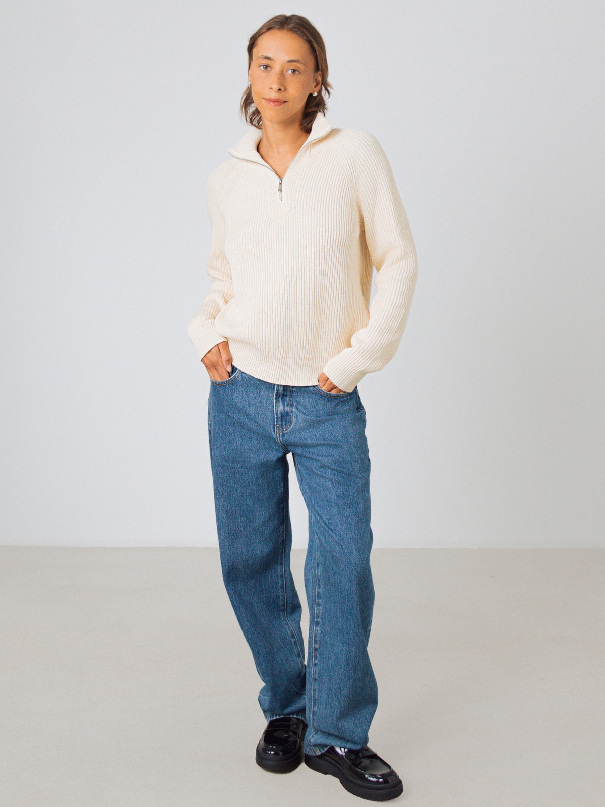 Magliione mezza zip donna