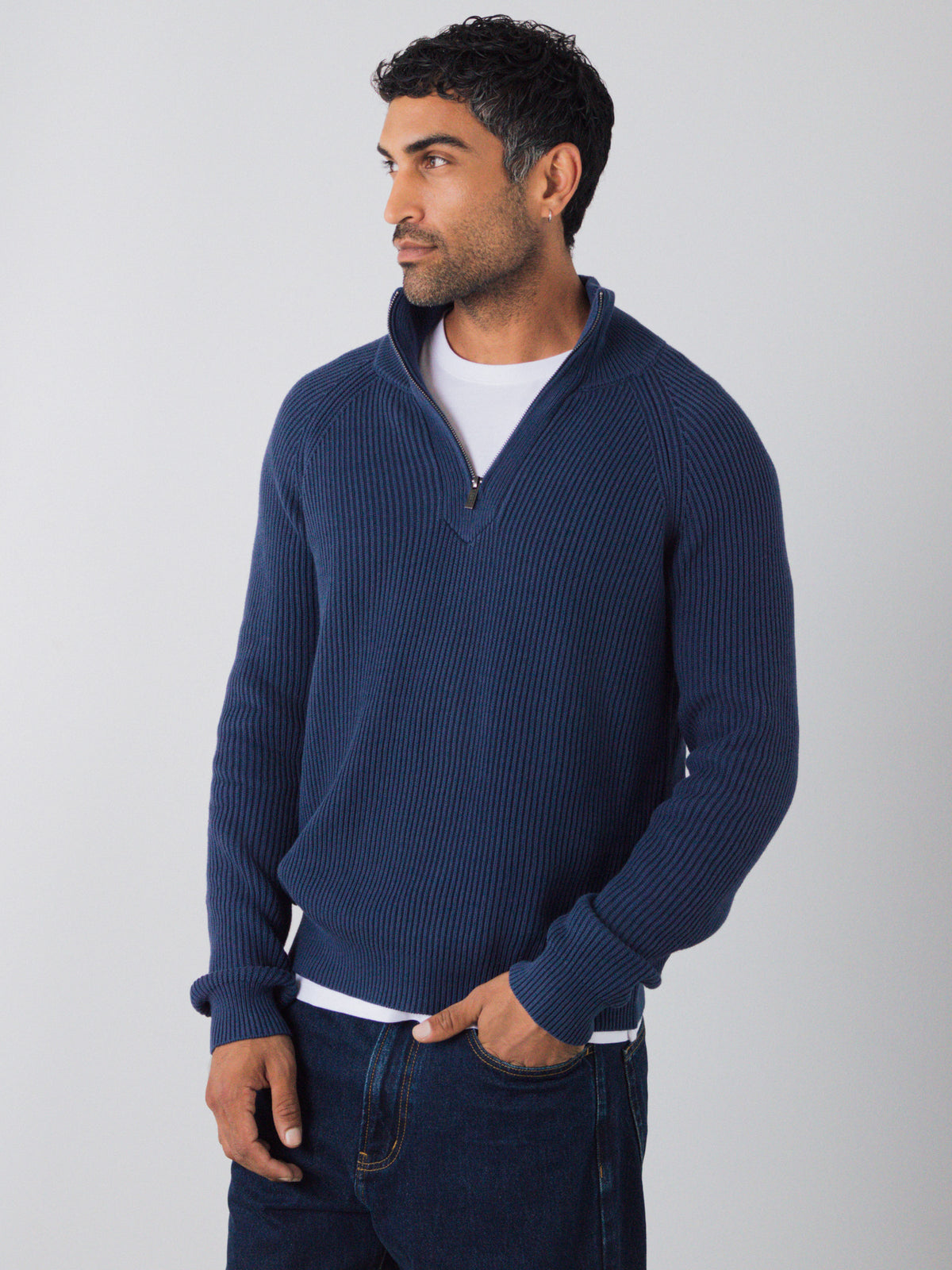 Maglione mezza zip