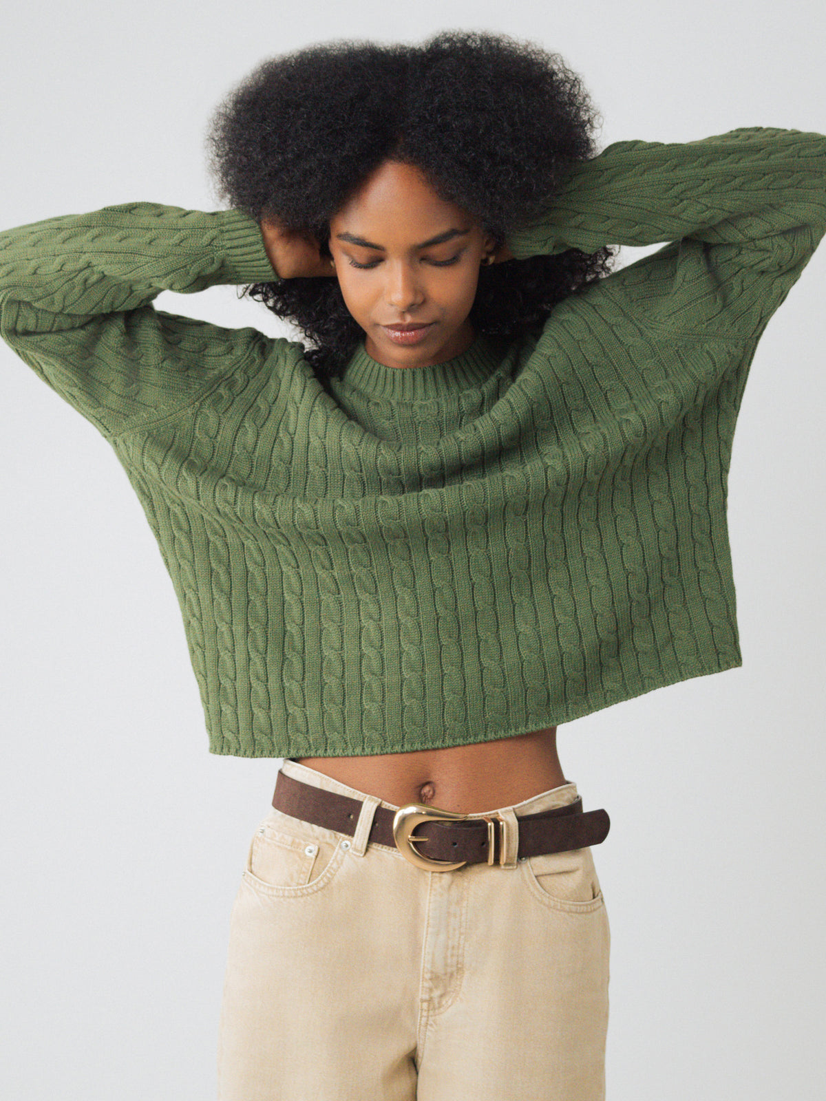 Zopfstrickpullover